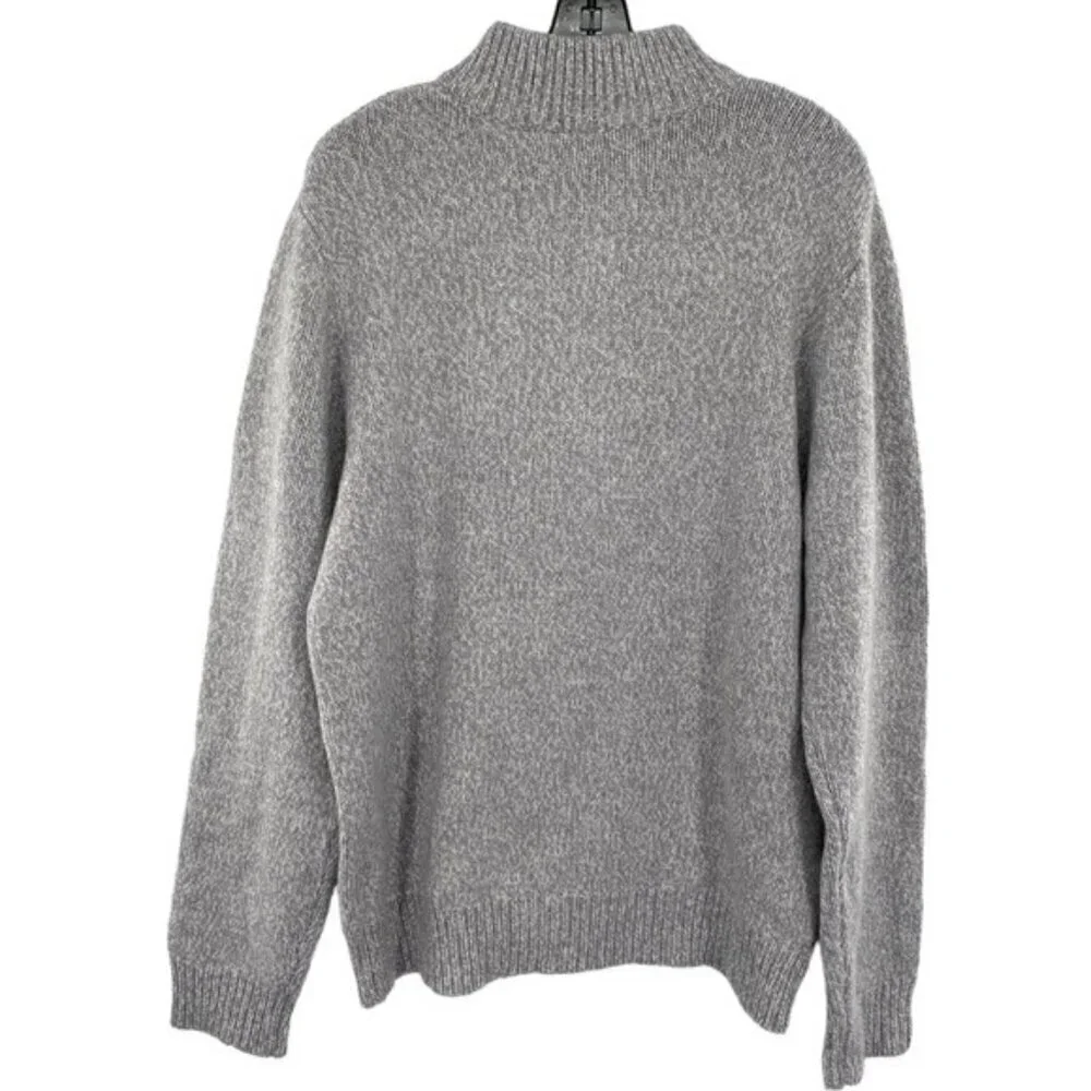 Bloomingdale’s Mens Merino Wool Quarter Zip Knit Sweater Size XL